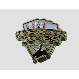 Texas Aces Hockey 2007-08 Pin The Real Deal Lapel Hat Metal 1.5 in x 1.25 in